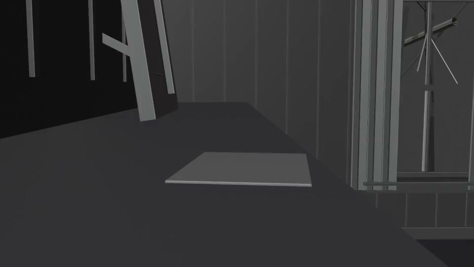 Blender previz of the mantel, photograph and window